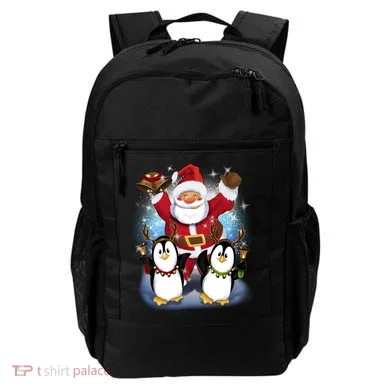 Penguin Dance With Santa Backpack