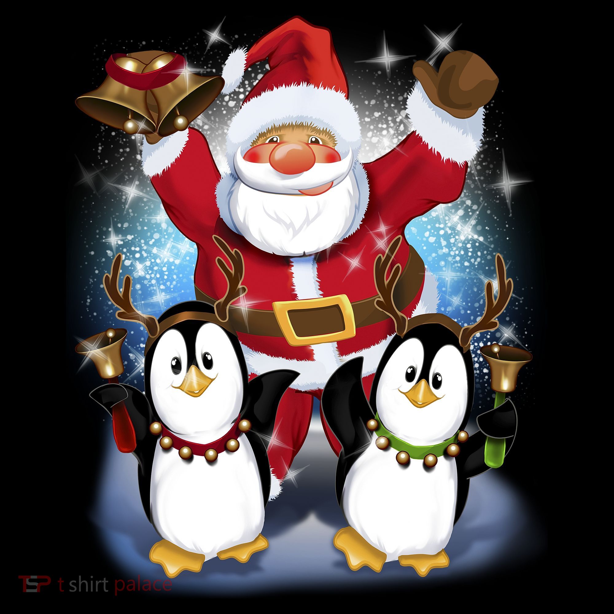 Penguin Dance With Santa Bucket Hat