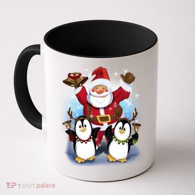 Penguin Dance With Santa Coffee Mug