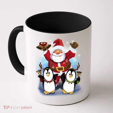 Penguin Dance With Santa Coffee Mug