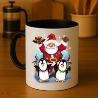 Penguin Dance With Santa Coffee Mug thumb 4