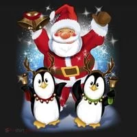 Penguin Dance With Santa Women's Hoodie thumb 2