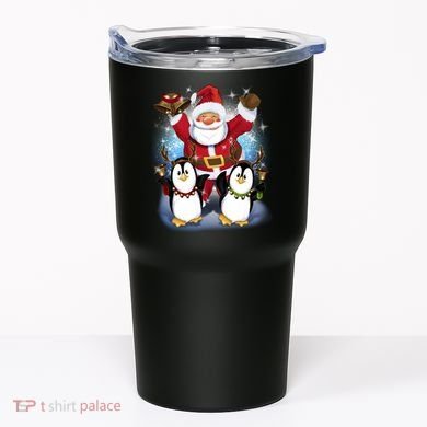 Penguin Dance With Santa Tumbler