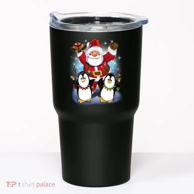 Penguin Dance With Santa Tumbler