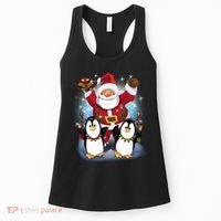 Penguin Dance With Santa Women's Tank Top thumb 0