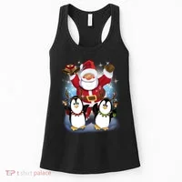 Penguin Dance With Santa Women's Tank Top thumb 0