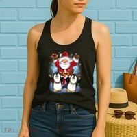 Penguin Dance With Santa Women's Tank Top thumb 2