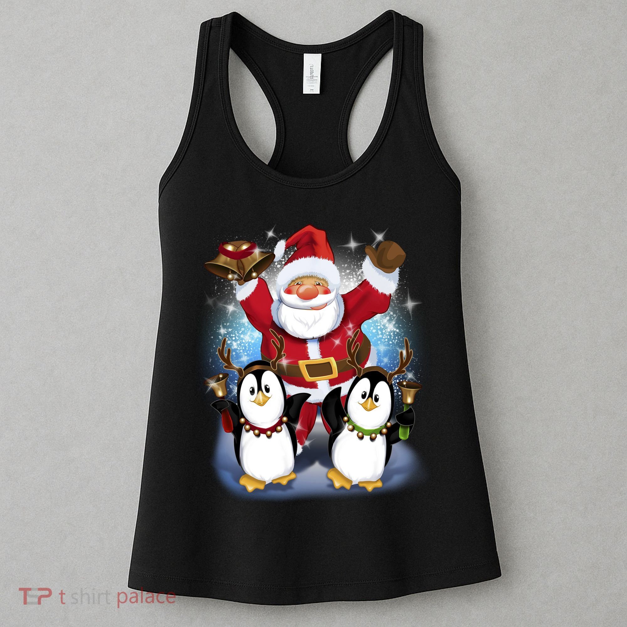 Penguin Dance With Santa Women's Tank Top