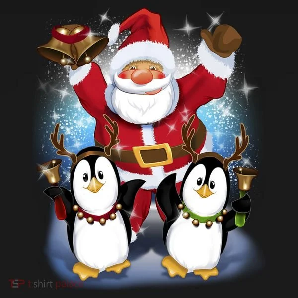 Penguin Dance With Santa Women's Tank Top