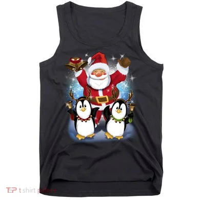 Penguin Dance With Santa Tank Top