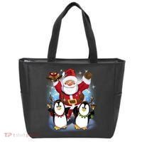 Penguin Dance With Santa Tote Bag thumb 0