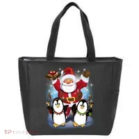Penguin Dance With Santa Tote Bag thumb 0