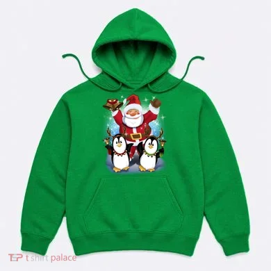 Penguin Dance With Santa Hoodie