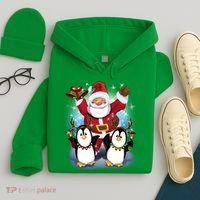 Penguin Dance With Santa Hoodie thumb 4