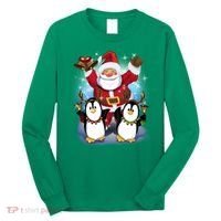 Penguin Dance With Santa Long Sleeve Shirt thumb 0