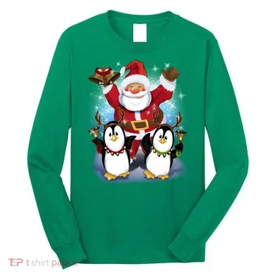 Penguin Dance With Santa Long Sleeve Shirt