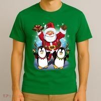 Penguin Dance With Santa T-Shirt thumb 3