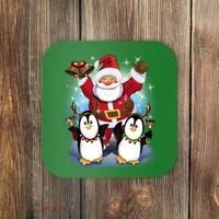 Penguin Dance With Santa Coaster thumb 0