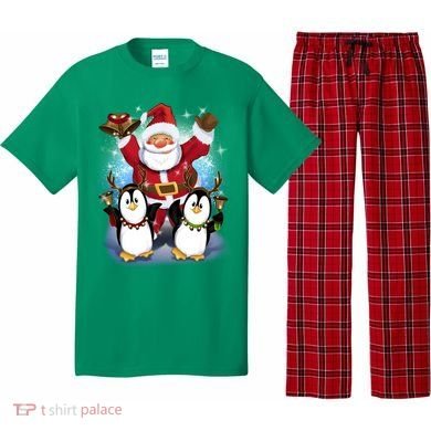 Penguin Dance With Santa Pajama Set