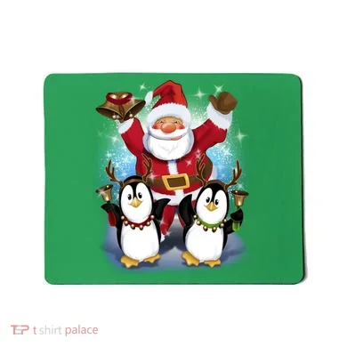 Penguin Dance With Santa Mousepad