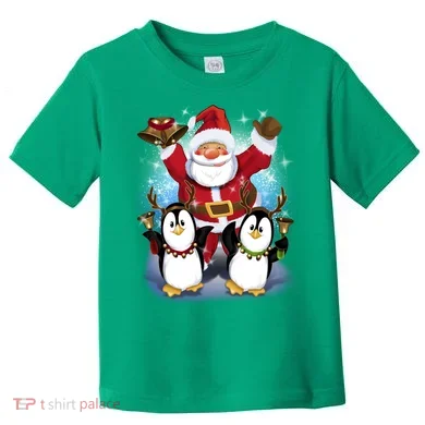 Penguin Dance With Santa Toddler T-Shirt