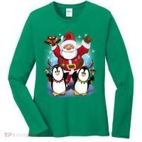 Penguin Dance With Santa Women's Long Sleeve Shirt thumb 0