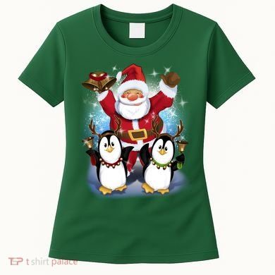 Penguin Dance With Santa Women's T-Shirt