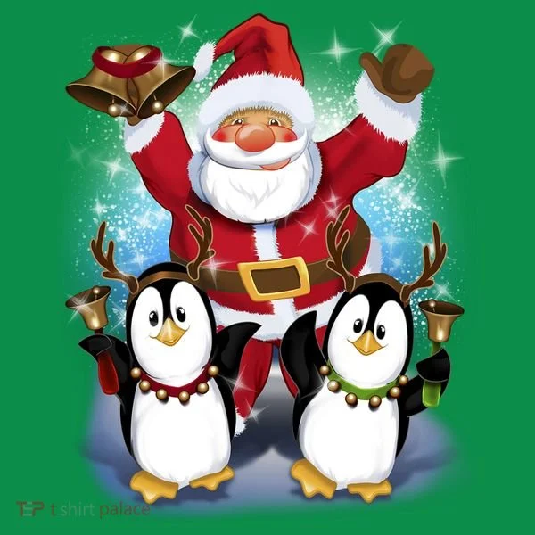 Penguin Dance With Santa Women's T-Shirt