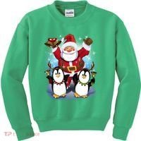Penguin Dance With Santa Kids Sweatshirt thumb 0