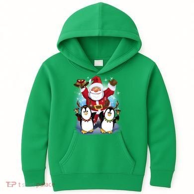 Penguin Dance With Santa Kids Hoodie