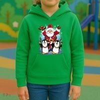 Penguin Dance With Santa Kids Hoodie thumb 3
