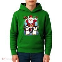 Penguin Dance With Santa Kids Hoodie thumb 4