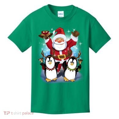 Penguin Dance With Santa Kids T-Shirt