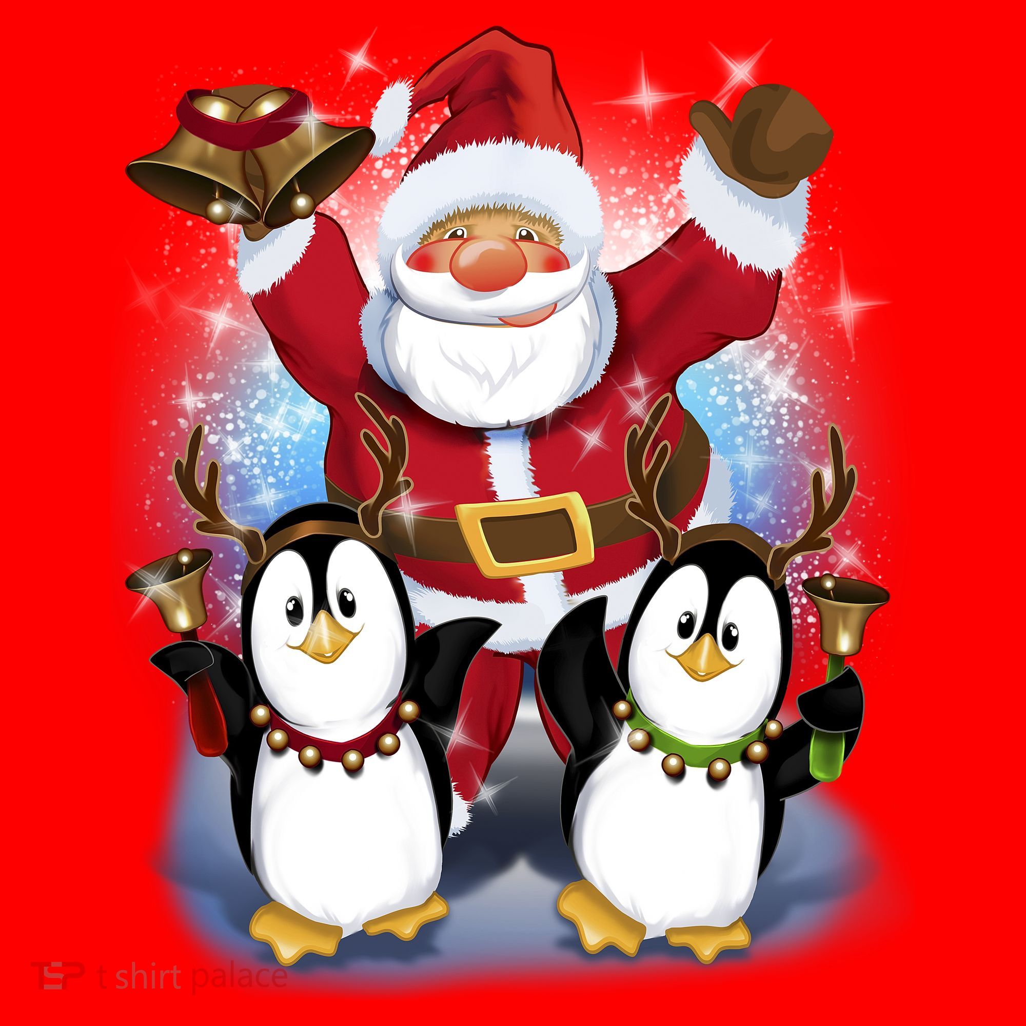 Penguin Dance With Santa Santa Hat