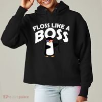Penguin Floss Like A Boss Ladies Heavyweight Boxy Pullover Hoodie thumb 0