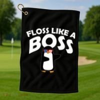 Penguin Floss Like A Boss Golf Towel thumb 1