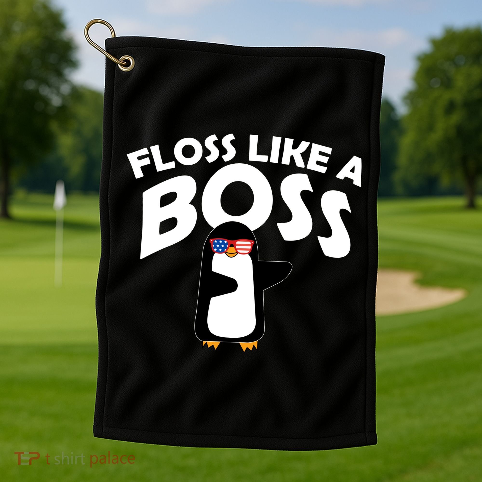 Penguin Floss Like A Boss Golf Towel