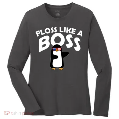 Penguin Floss Like A Boss Women's Long Sleeve Shirt