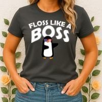 Penguin Floss Like A Boss Women's T-Shirt thumb 2