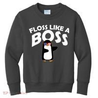 Penguin Floss Like A Boss Kids Sweatshirt thumb 0