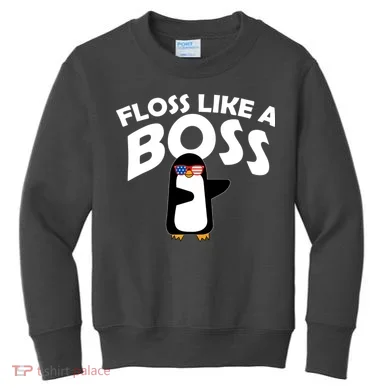Penguin Floss Like A Boss Kids Sweatshirt