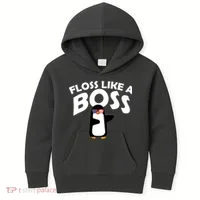 Penguin Floss Like A Boss Kids Hoodie thumb 0