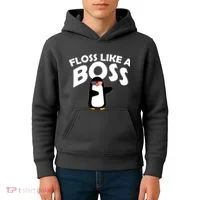 Penguin Floss Like A Boss Kids Hoodie thumb 4