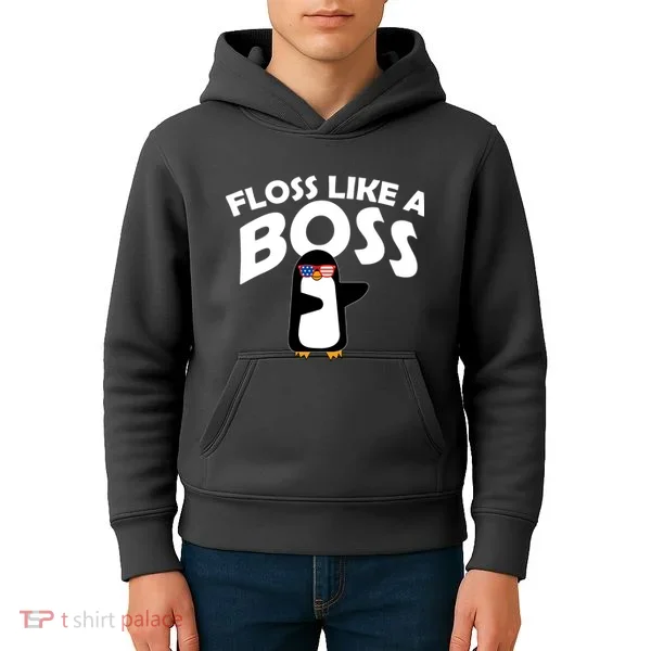 Penguin Floss Like A Boss Kids Hoodie