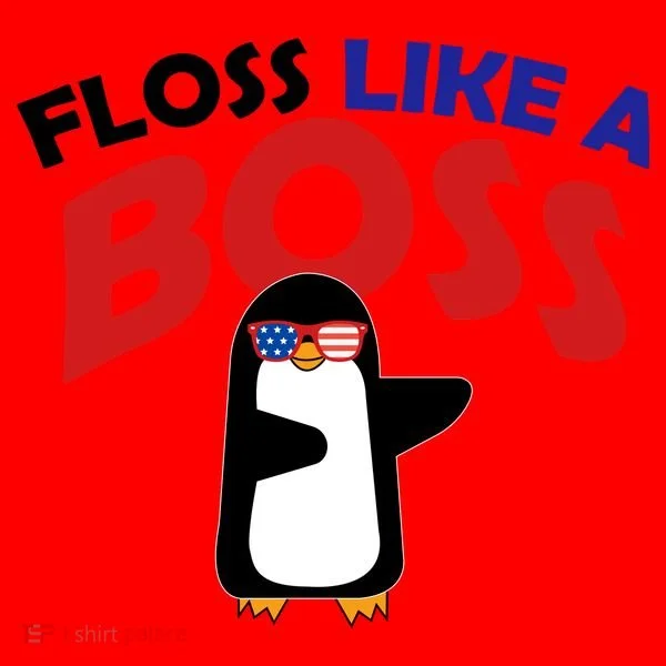 Penguin Floss Like A Boss Santa Hat