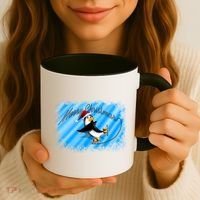 Penguin Skating Merry Christmas Coffee Mug thumb 3