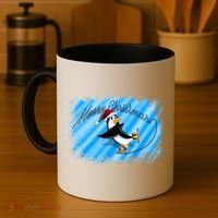 Penguin Skating Merry Christmas Coffee Mug thumb 4