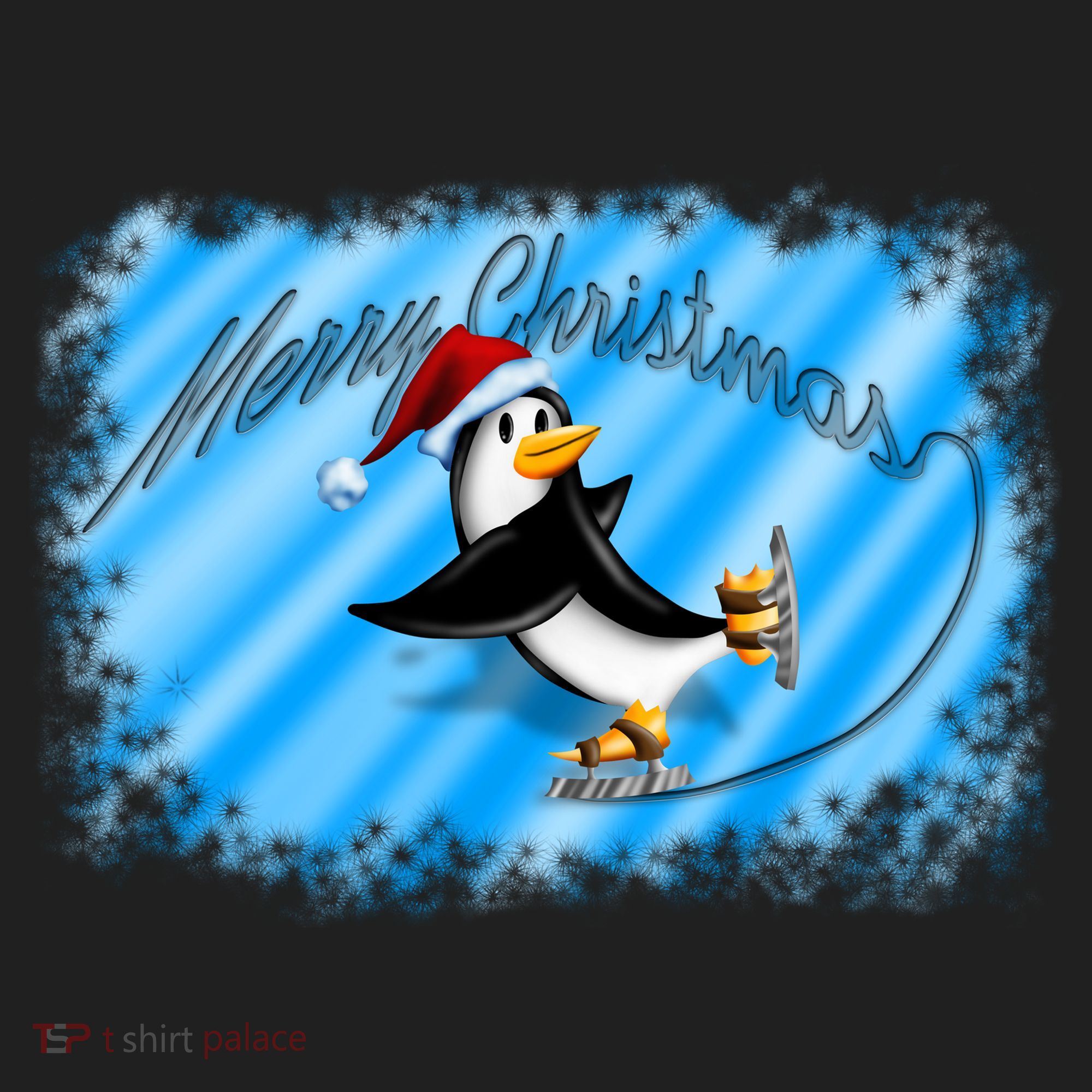 Penguin Skating Merry Christmas Beanie