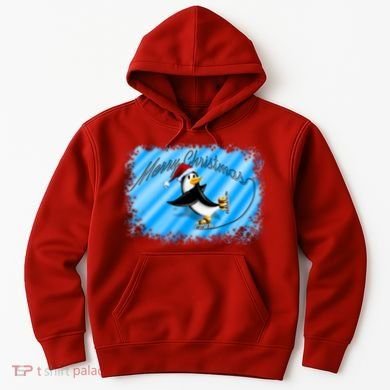 Penguin Skating Merry Christmas Hoodie