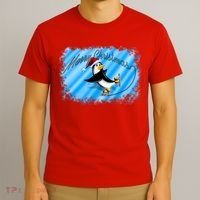 Penguin Skating Merry Christmas T-Shirt thumb 3
